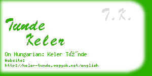 tunde keler business card